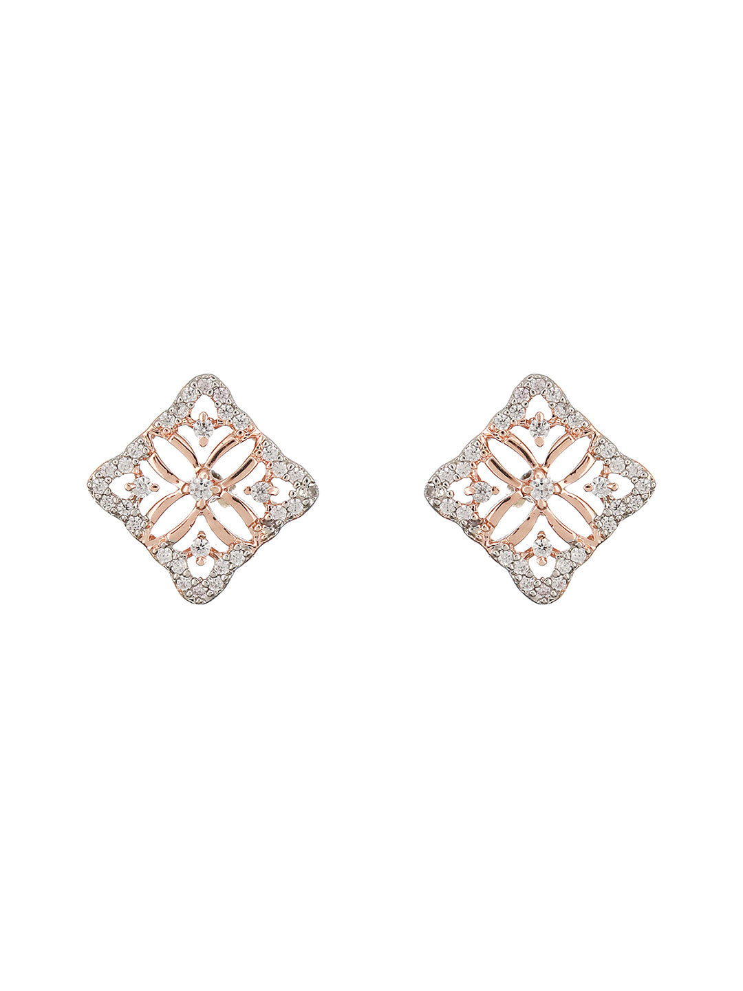 Rose Gold Plated Ad Minimal Officewear Delicate  Pendant Jewellery set