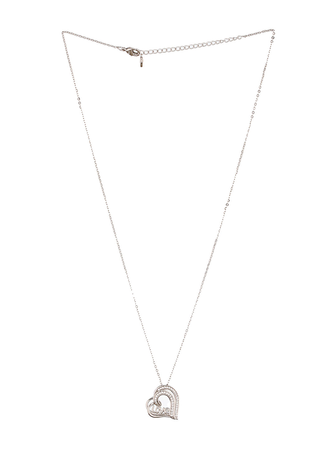 Anti-Tarnish Silver Plated Love Heart Shaped Locket Chain Necklace