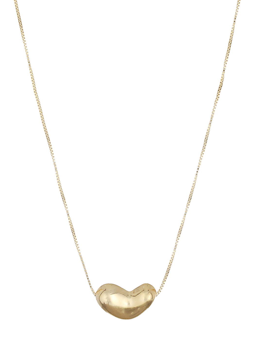 Anti-Tarnish Gold Plated Chunky Heart Pendant Chain Necklace