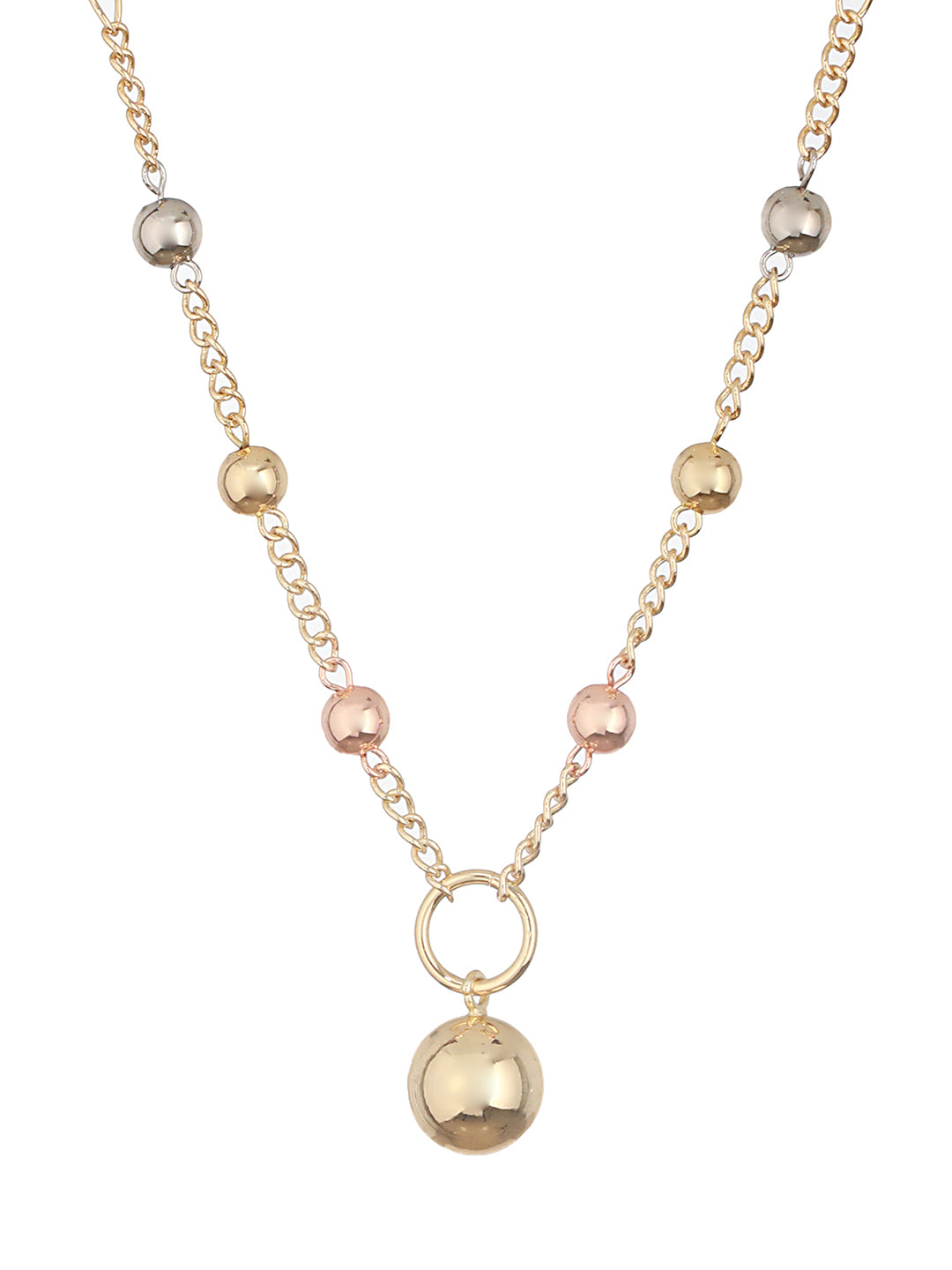 Anti-Tarnish Gold Polish Ball Locket Ball Chain Necklace