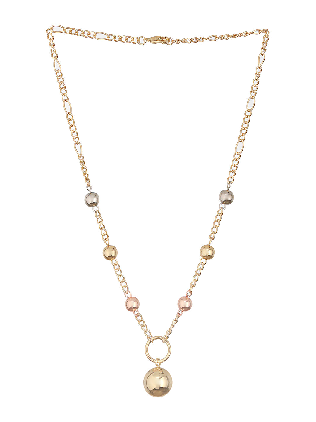 Anti-Tarnish Gold Polish Ball Locket Ball Chain Necklace