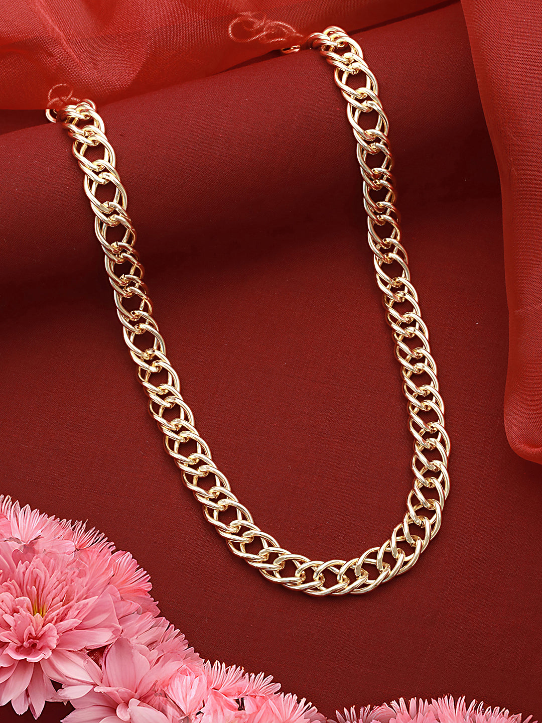Anti-Tarnish Gold Plated Chunky  Link Chain Necklace