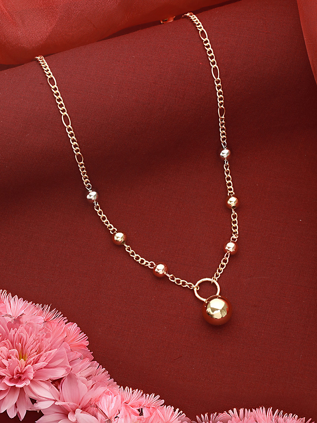 Anti-Tarnish Gold Polish Ball Locket Ball Chain Necklace