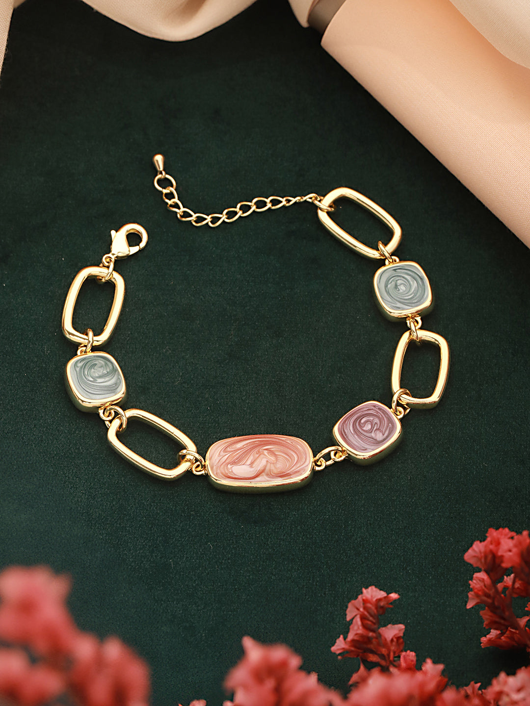 Anti-tarnish 18k Gold Plated Link Chain Trendy Bracelet