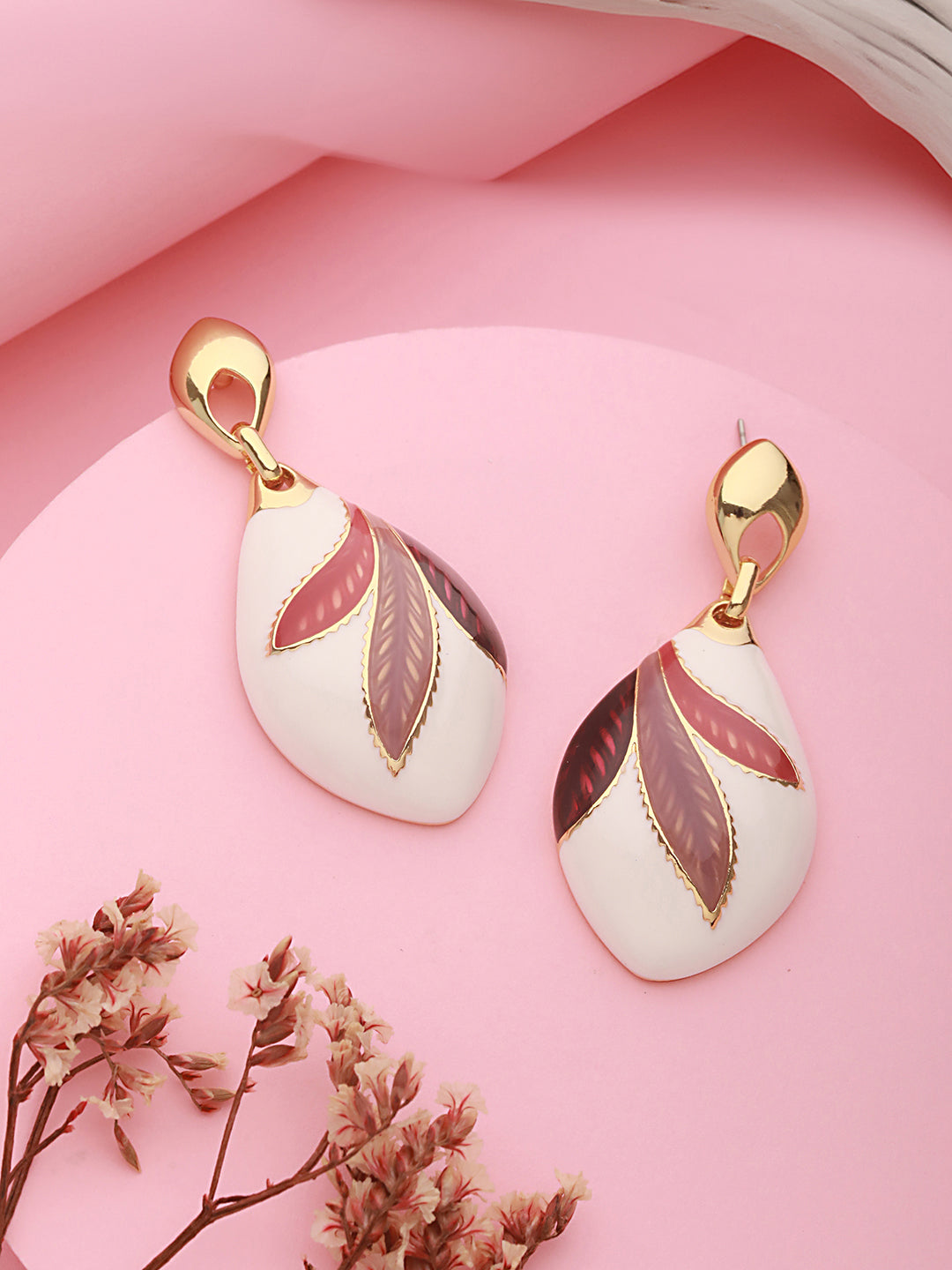 Anti-Tarnish 18k Gold Plated Dual Tone Knot Dangler Earrings