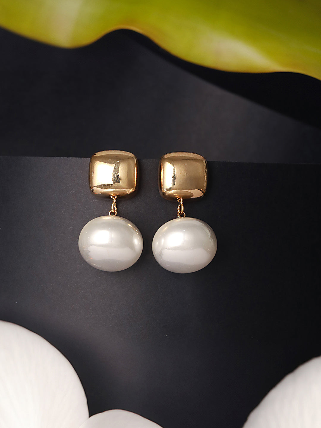 Anti-Tarnish Gold Plated Pearl Drop Minimal Trendy earrings