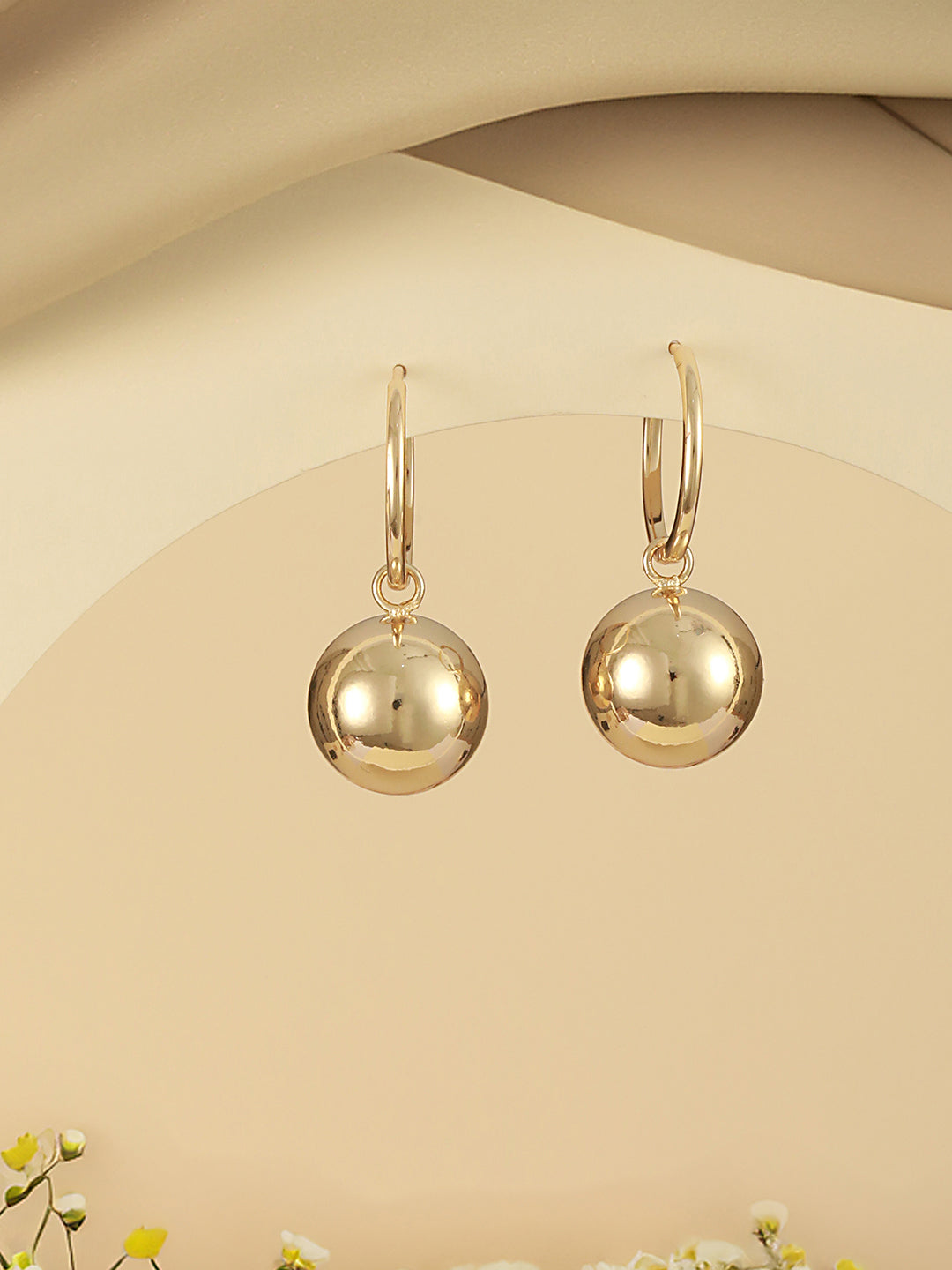 Anti-Tarnish Gold Plated water Drop Shaped Luxe Drop Earrings
