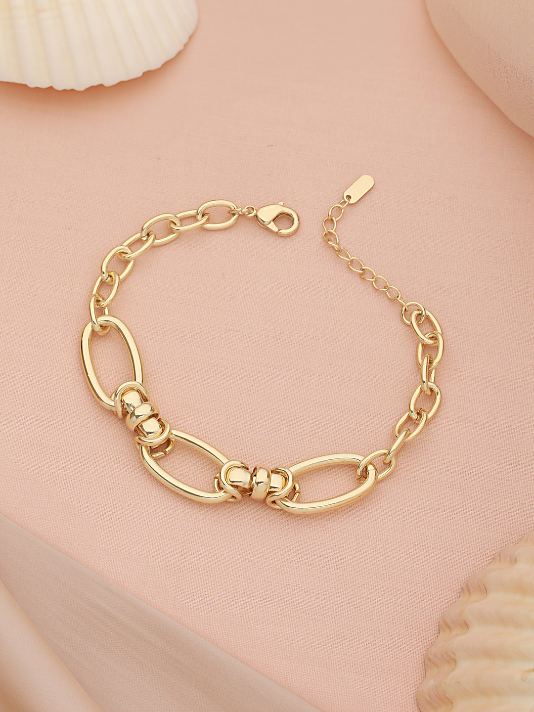 Anti-Tarnish 18k Gold Plated Knotted Link Wraparound Bracelet