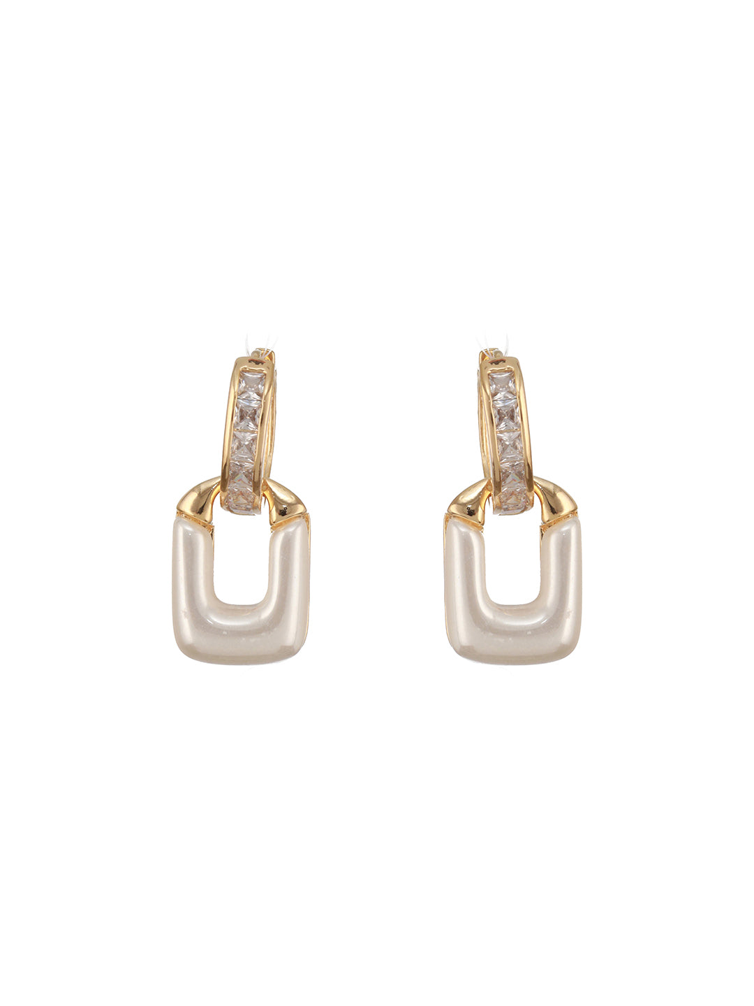 Anti-Tarnish Gold Plated Geometric Hoop Minimal  Earrings