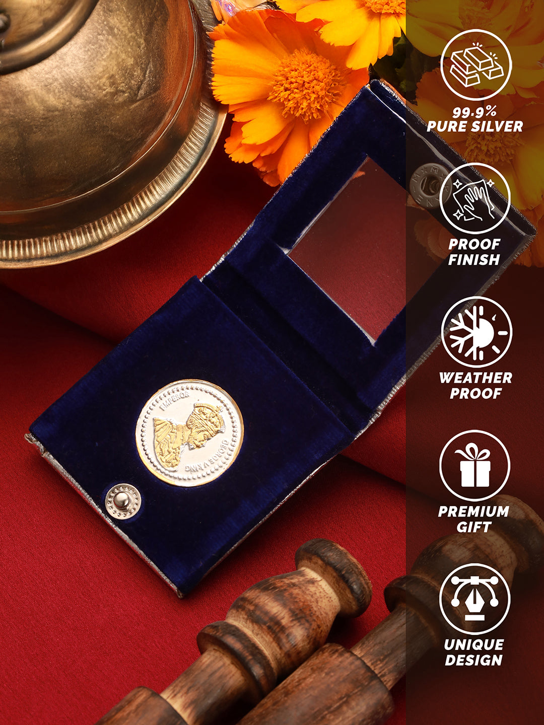 999 Pure Silver King George 1 gram Silver Coin