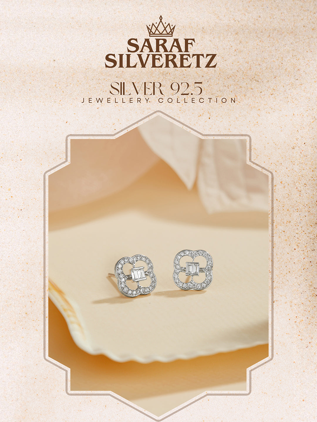 925 Sterling Silver Circular Cubic Zirconia Studds Earrings