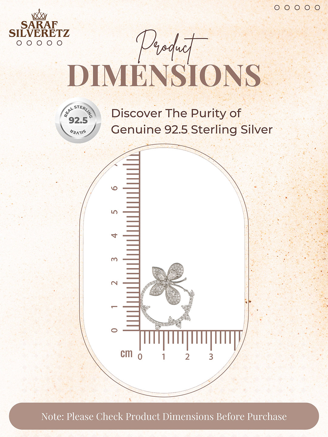 925 Sterling Silver Butterfly Circular Studds Earrings