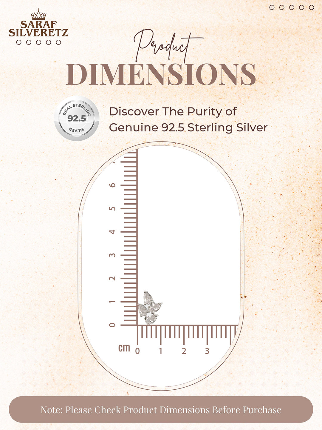 925 Sterling Silver AD Studded Rhodium Plated  Leafy Studds Earrings