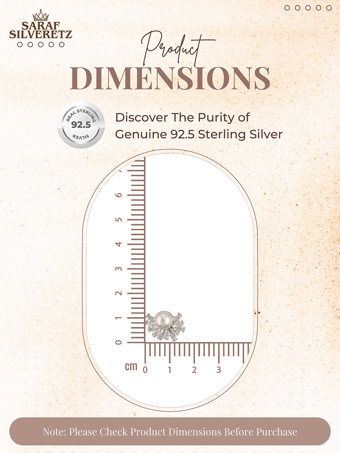 925 Sterling Silver Rhodium Plated Semi Flower Faux Pearl Studds Earrings