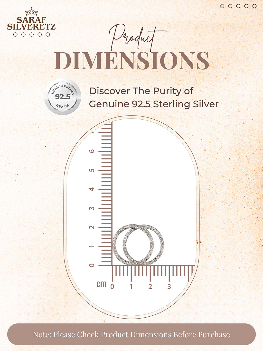 925 Sterling Silver Rhodium Plated Entwined Circles Stud Earrings