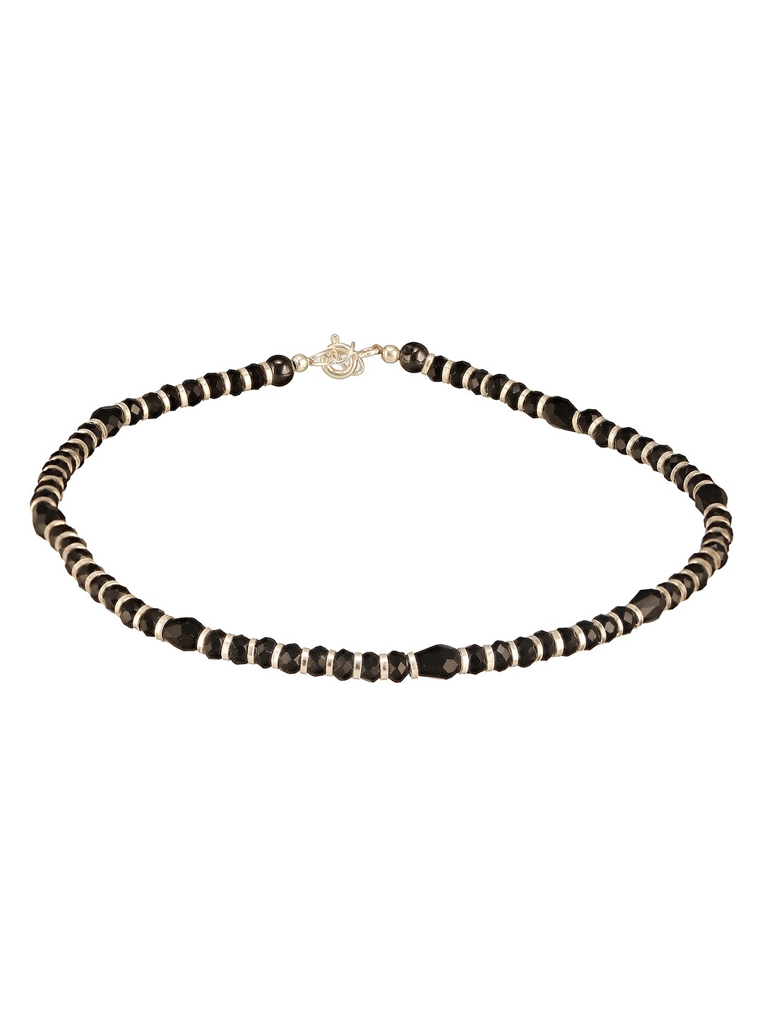 925 Sterling Silver Black Beads Daily wear Anklet Payal