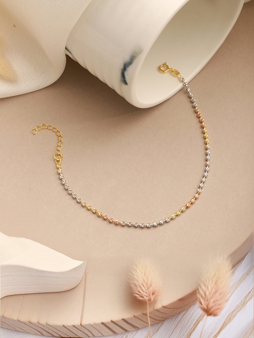 925 Sterling Rhodium Plated Designer Italian Finish wraparound Adjustable Bracelet