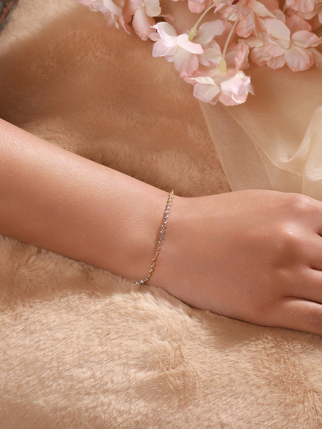 925 Sterling Rhodium Plated Designer Italian Finish wraparound Adjustable Bracelet