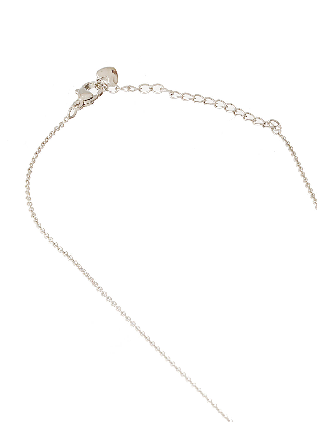 Anti-Tarnish Silver Plated CZ Tassel Crown Pendant Chain Necklace