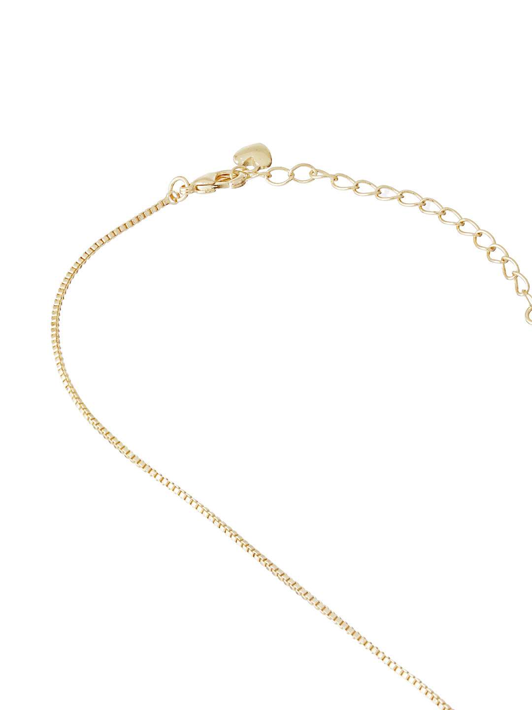 Anti-Tarnish Gold Plated Chunky Heart Pendant Chain Necklace