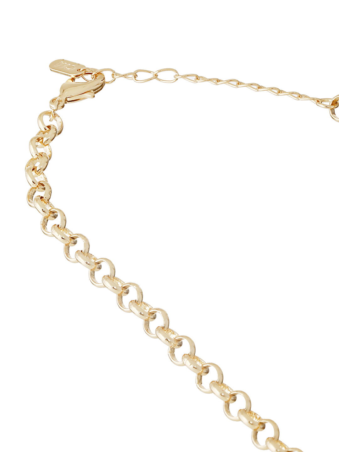 Anti-Tarnish Gold Plated Engraved Lock Pendant Link Chain  Necklace