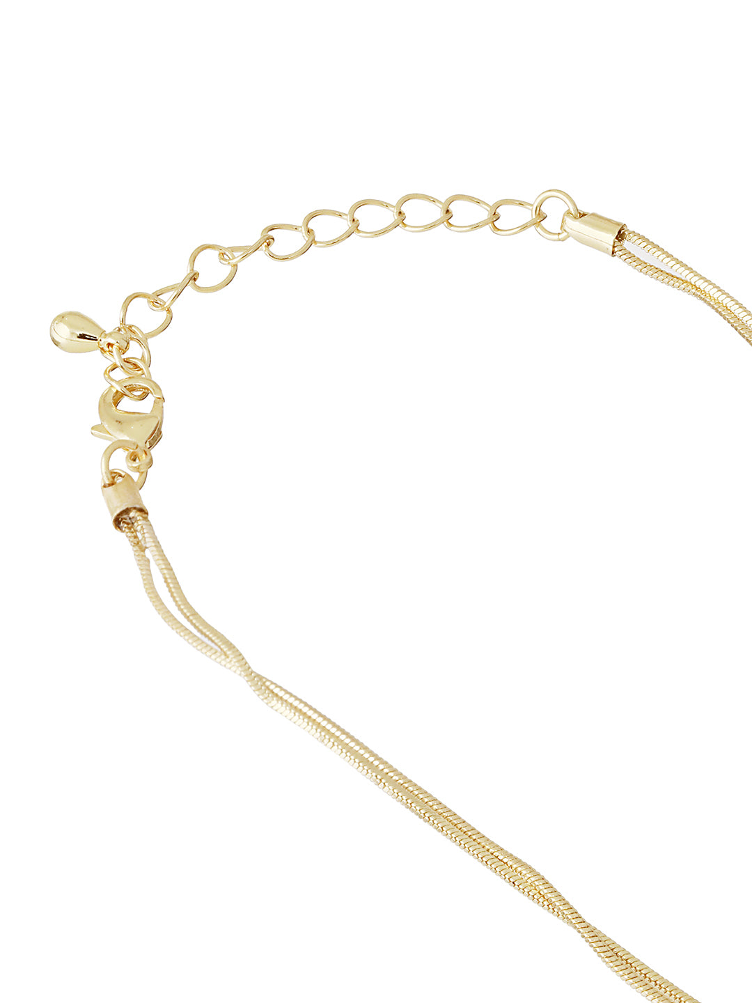Anti-Tarnish Gold Plated Double Lined Statement Long Chain & Necklace