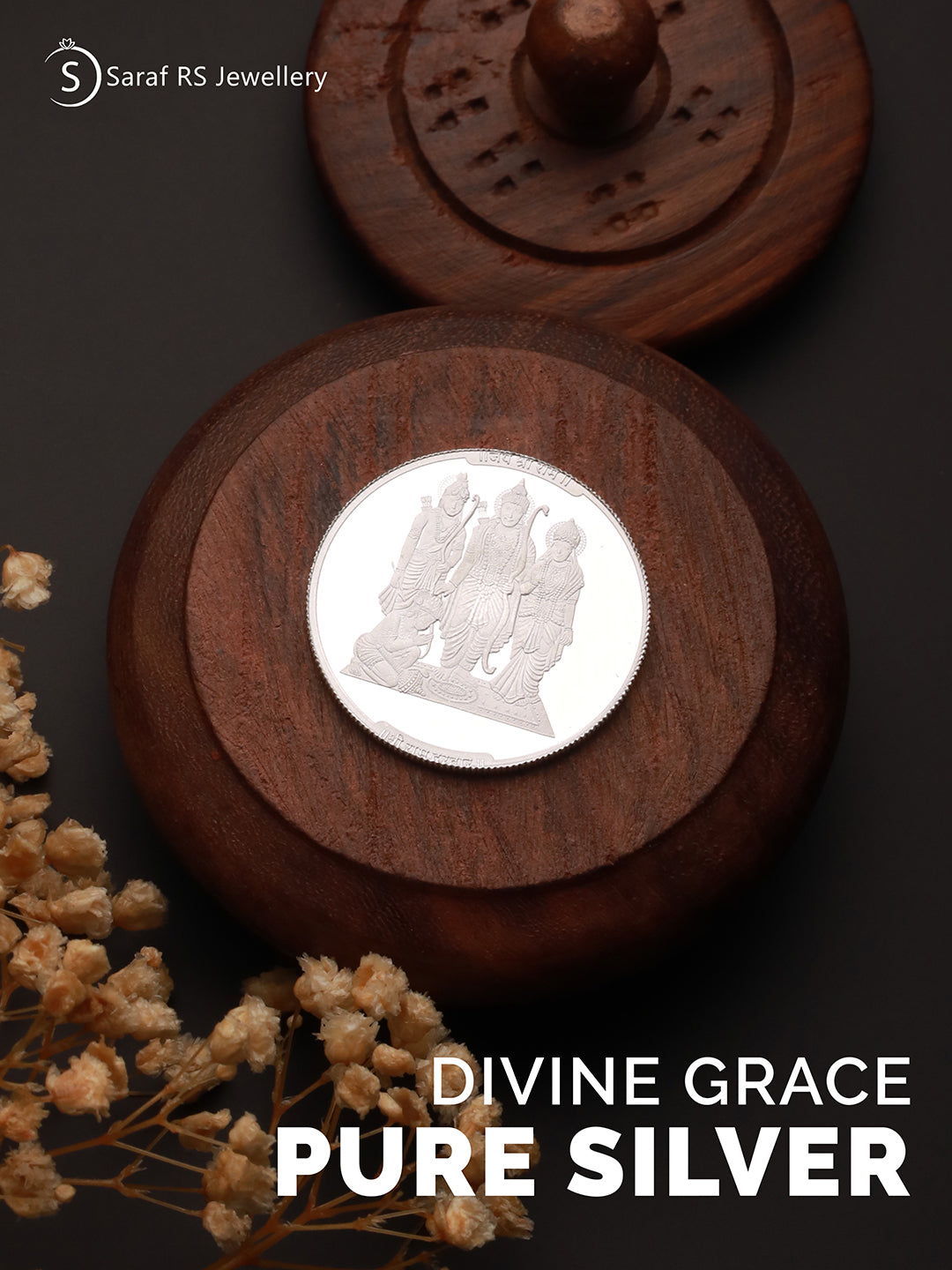 999 Silver Ayodhya Shri Ram Mandir with Ram Darbar Coin 10 Grams