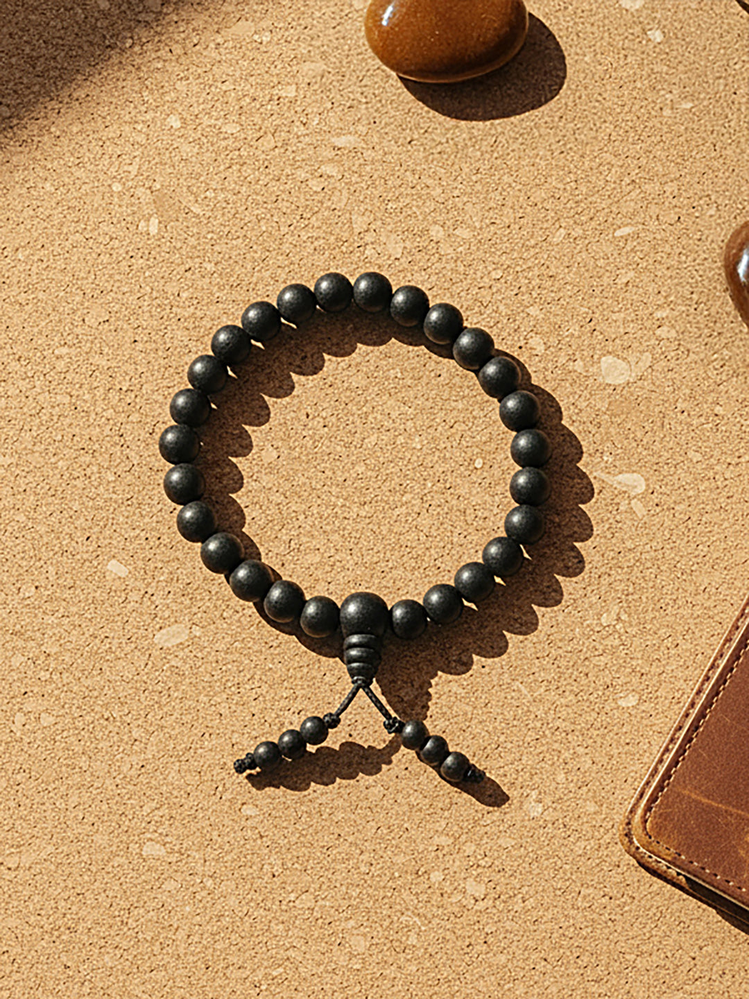 Karungali Mala Original Ebony Wood Beads with Lab Certificate Adjustable Bracelet.