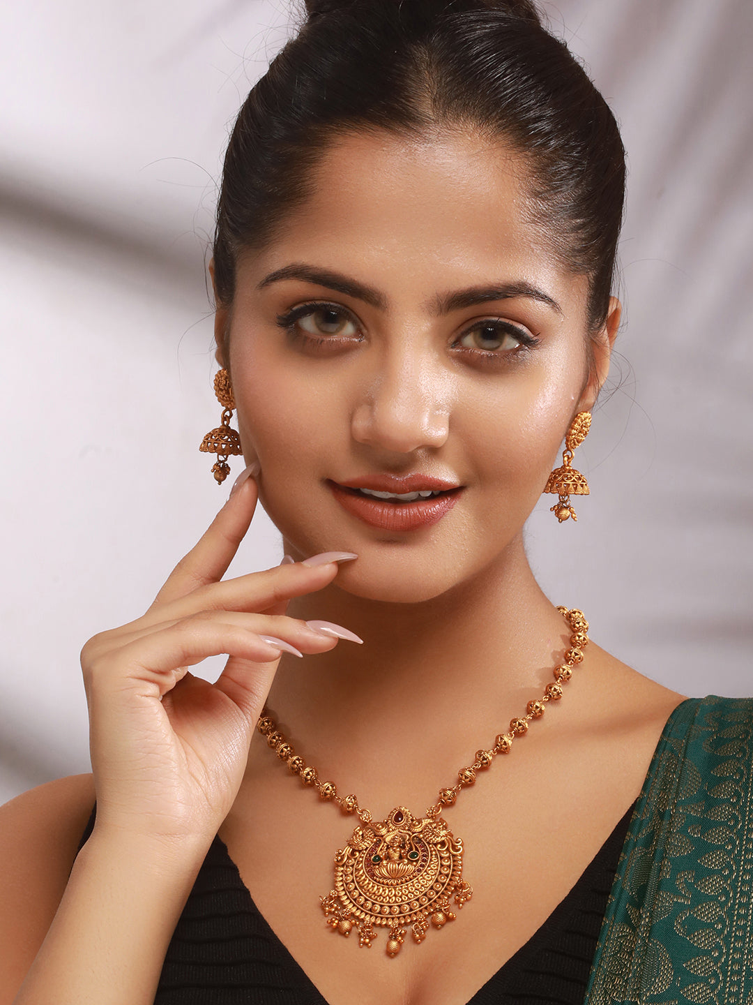 Gold Plated  lakshmiji Temple Maala