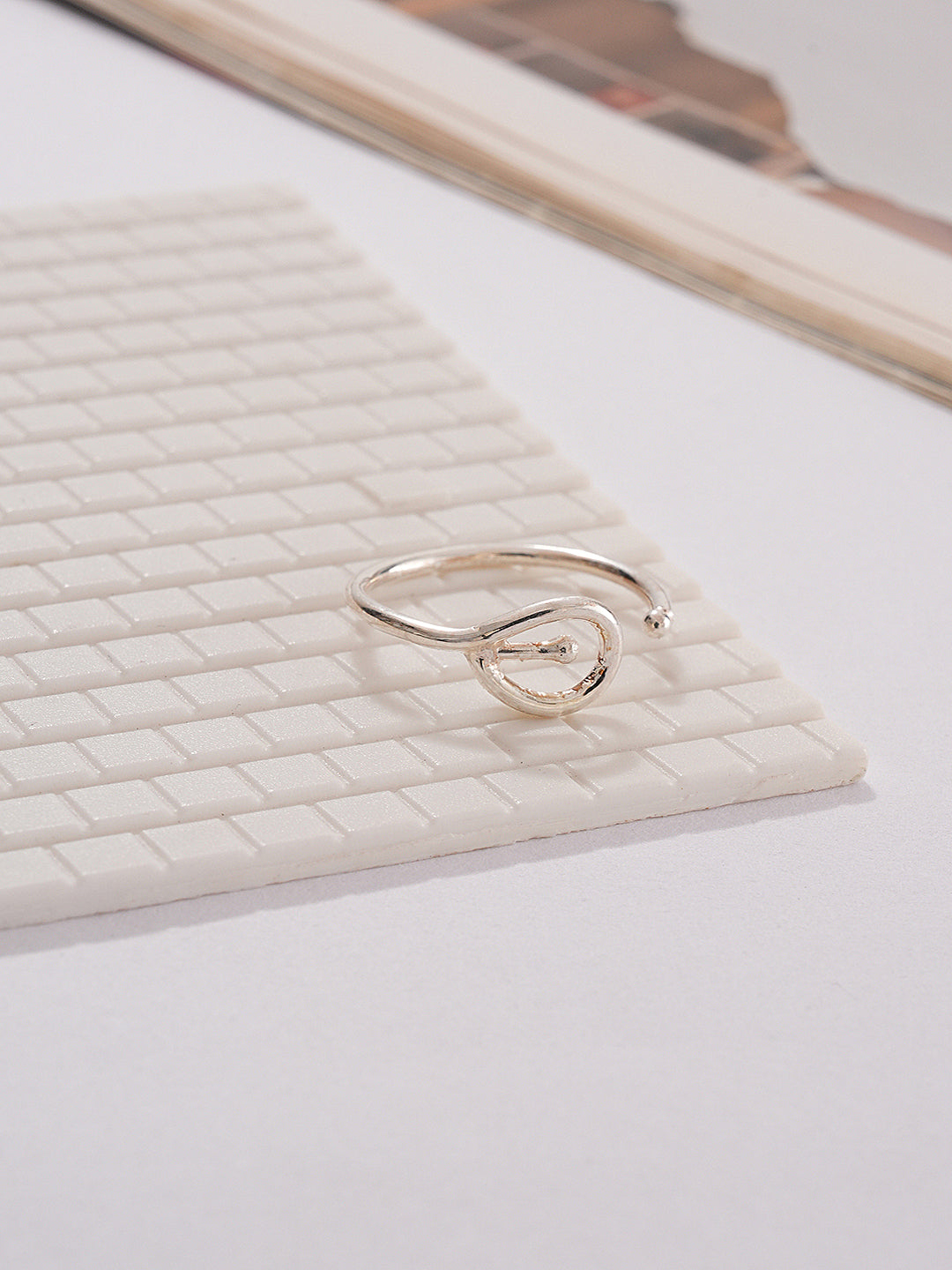 925 Sterling Silver Modern Quirky  Minimal Adjustable Finger Ring