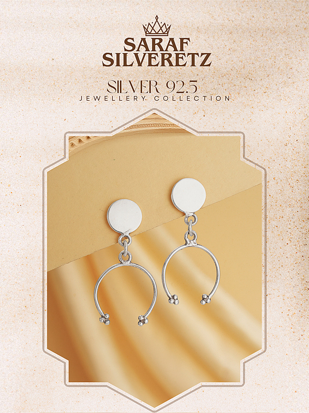 925 Sterling Silver Open Hoop Minimal Chic dangler Drop Earrings