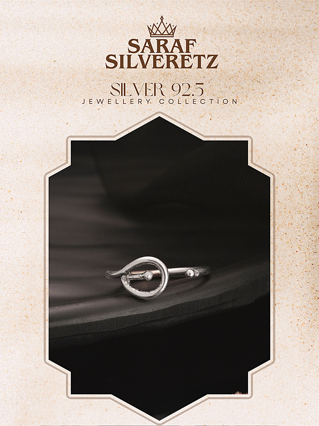 925 Sterling Silver Modern Quirky  Minimal Adjustable Finger Ring