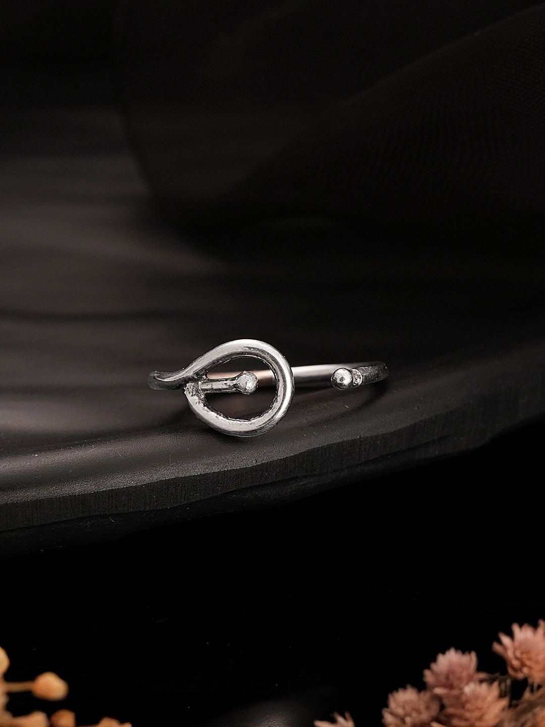 925 Sterling Silver Modern Quirky  Minimal Adjustable Finger Ring