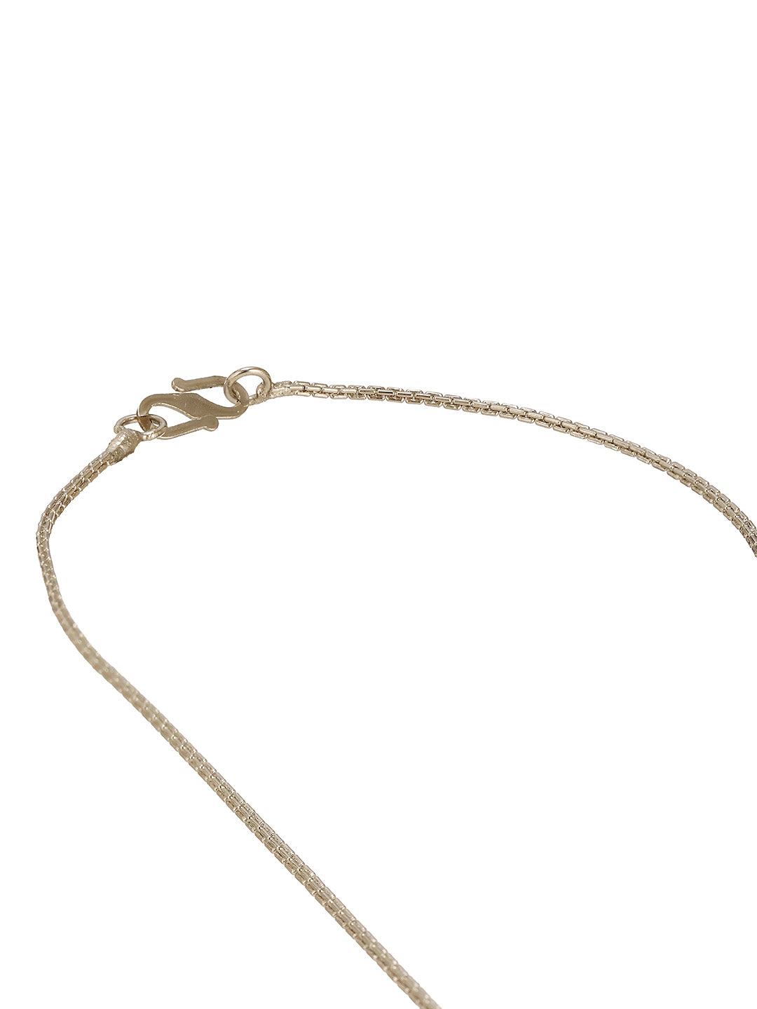 Silver Plated AD & Pearl Beaded Minimal  Delicate  Pendant With Chain Jewellery Set