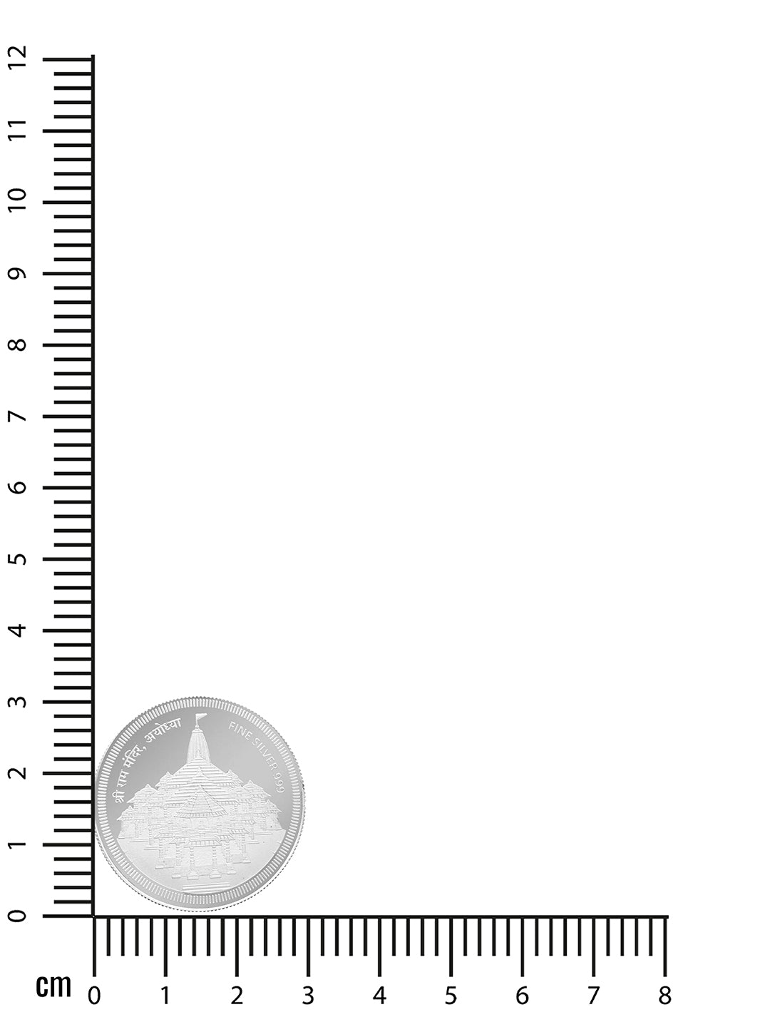 999 Silver Ayodhya Shri Ram Mandir with Ram Darbar Coin 10 Grams