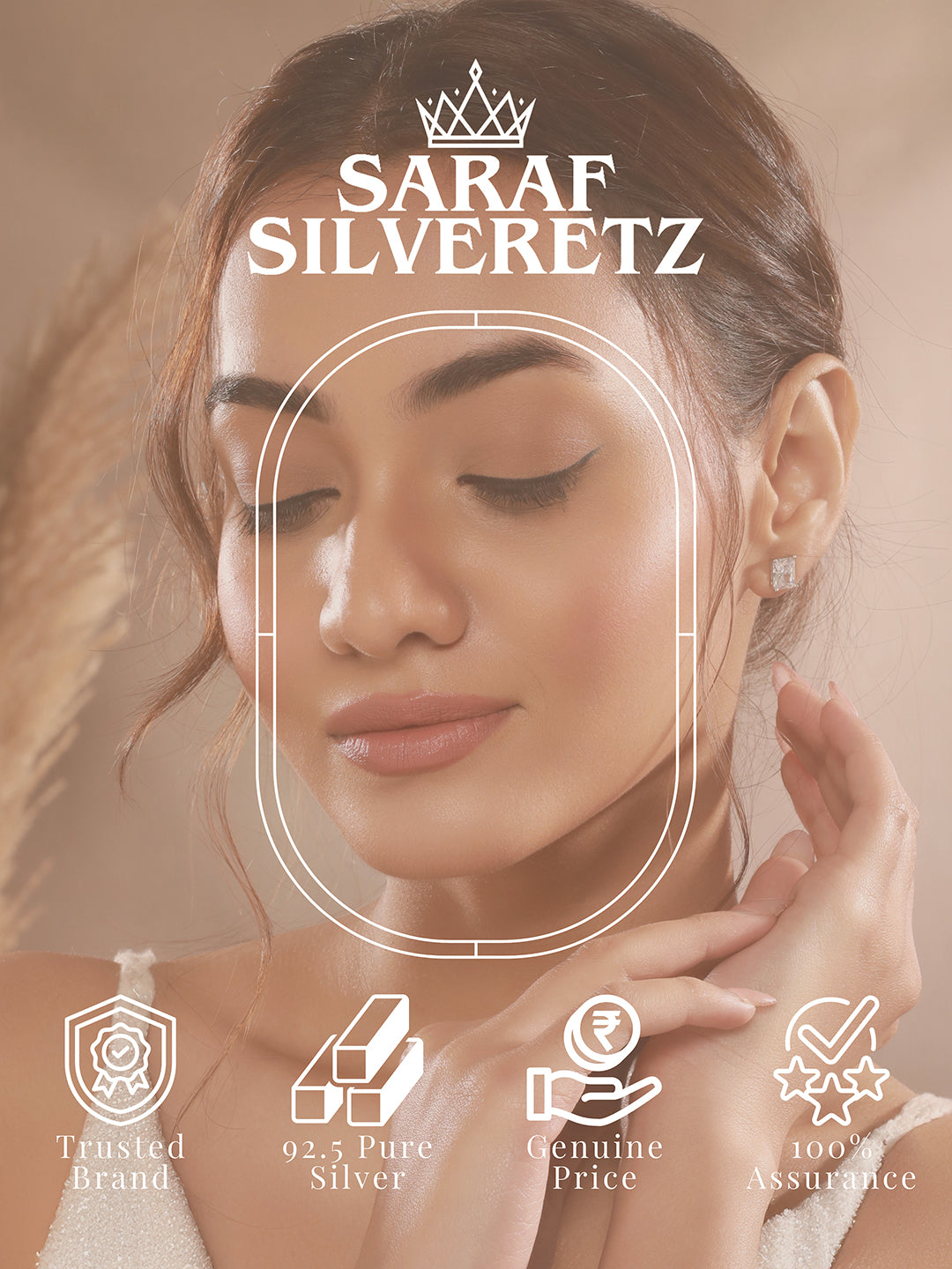 925 Sterling Silver 8 mm Zircon Studded Rectangular Solitaire Minimal  Studds Earrings