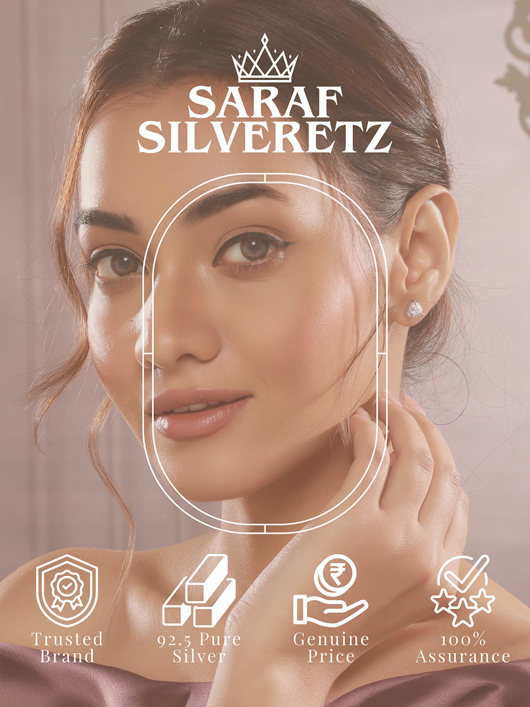 925 Sterling Silver Cubic Zircon Studded Geometric Minimal Solitaire Studds Earrings