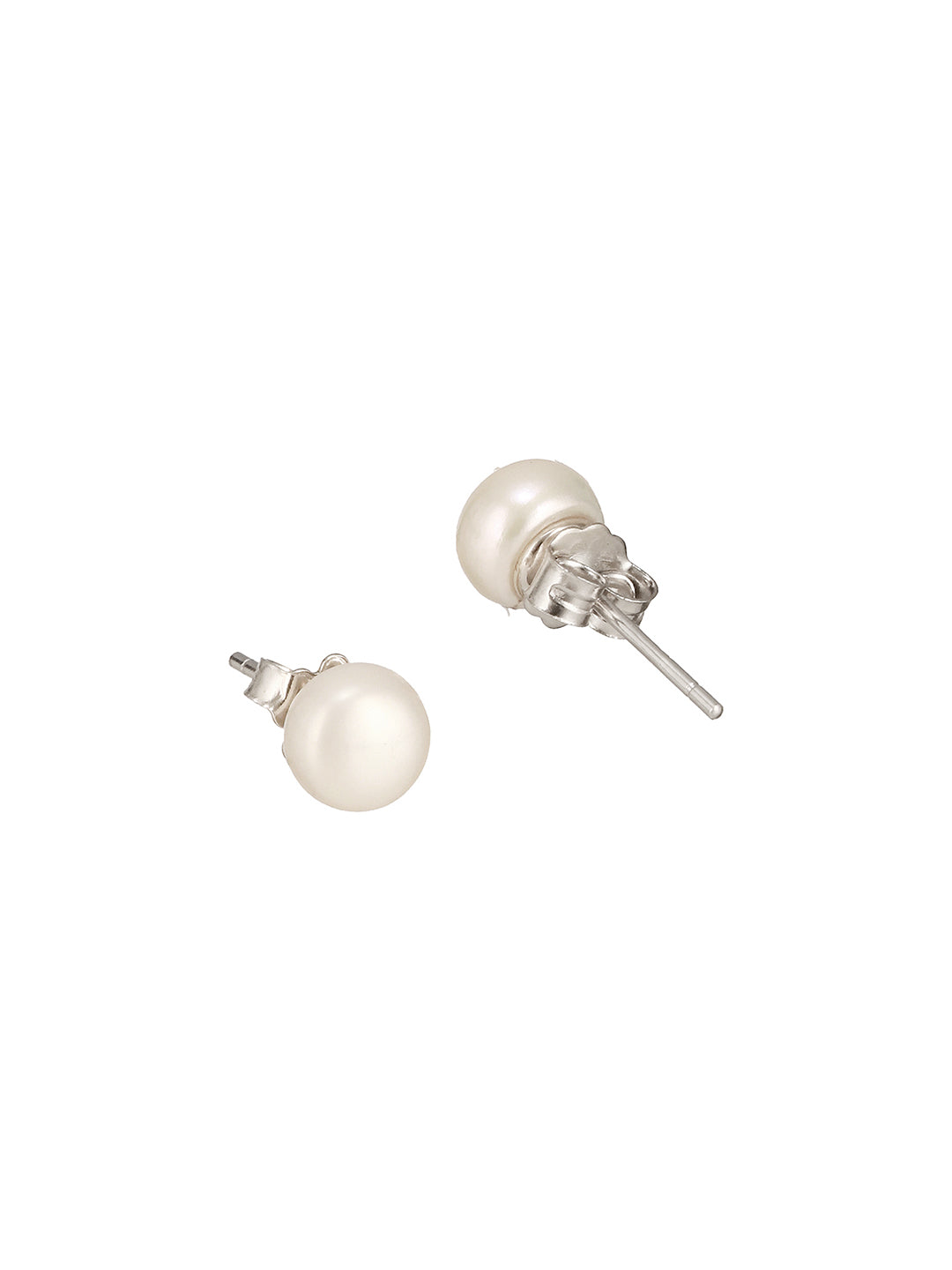925 Sterling Silver Pearl Studded Minimal Officewear Studds Earrings