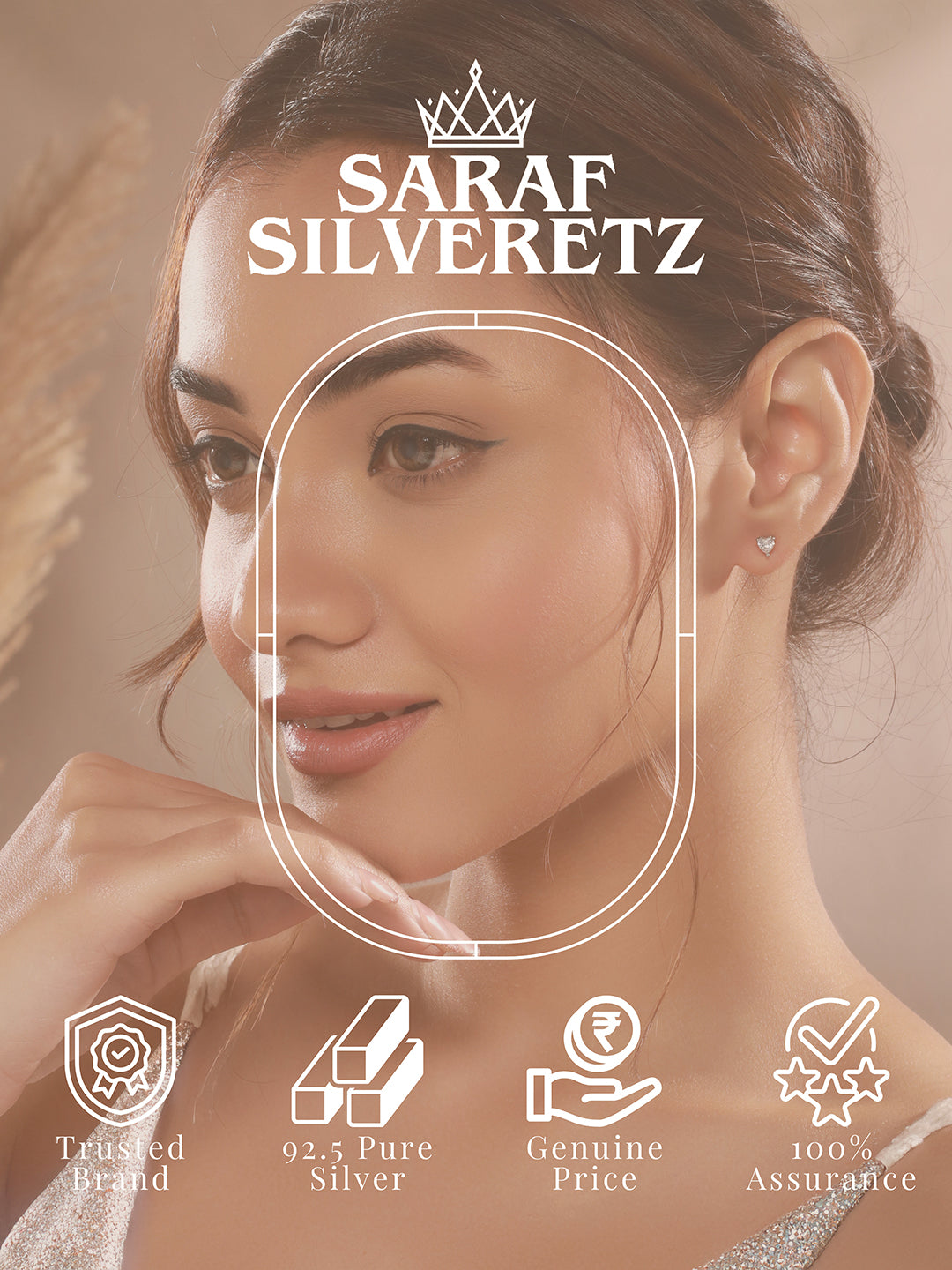 925 Sterling Silver 4 mm Stones  Zircon Studded Solitaire Heart Studds Minimal Earrings