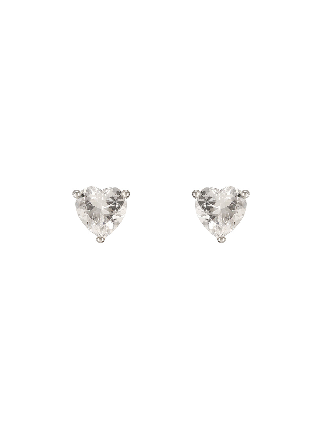 925 Sterling Silver 7 mm stones Zircon Studded Minimal Solitaire Studds Earrings