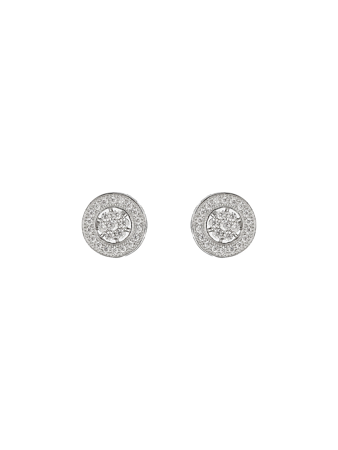 925 Sterling Silver AD Studded Studds Earrings