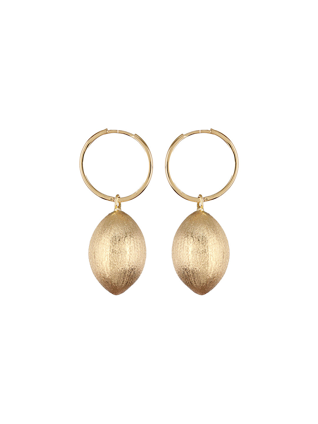 Anti-Tarnish Gold Plated Hoop Oval Shaped Earrings