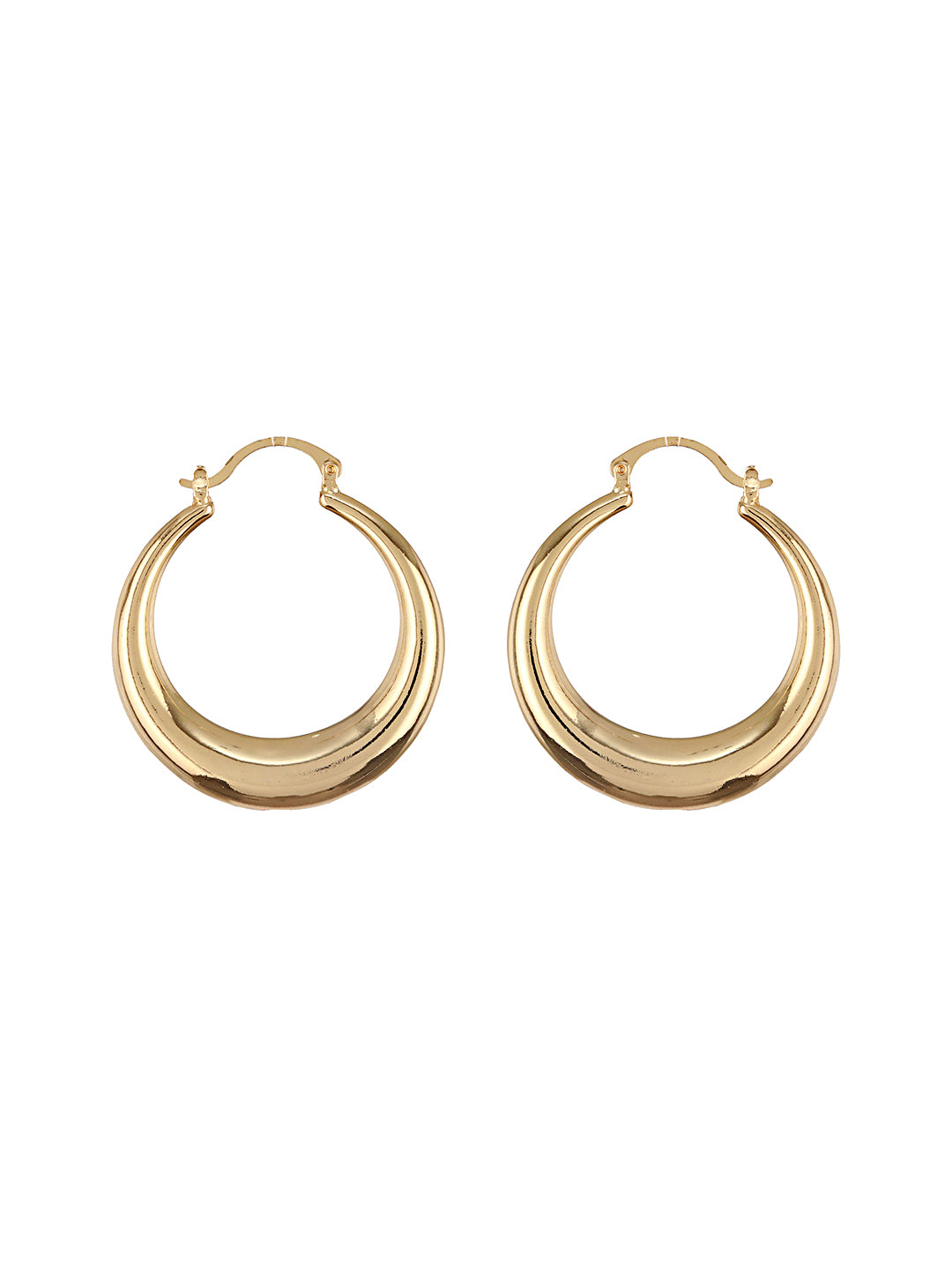 Anti-Tarnish Gold Plated Chic Chunky Hoop Earrings