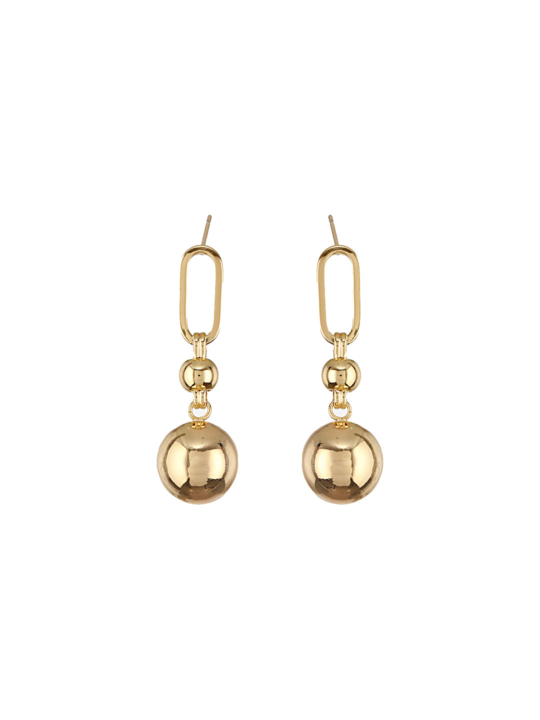 Anti-Tarnish Gold Toned Ball loop Hoop  Dangler earrings