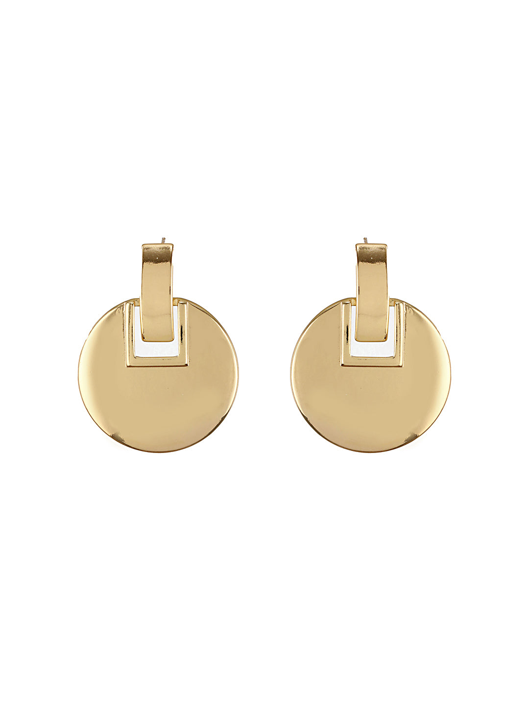 Anti-Tarnish 18k Gold Plated Bold Circular statement earrings
