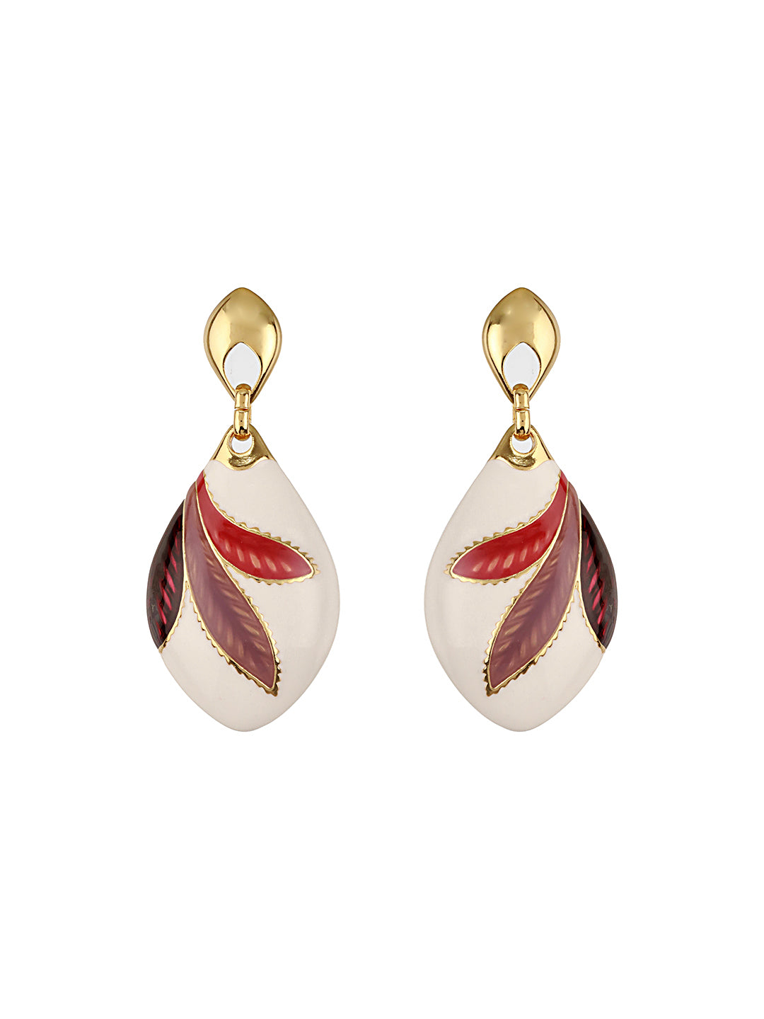 Anti-Tarnish 18k Gold Plated Dual Tone Knot Dangler Earrings