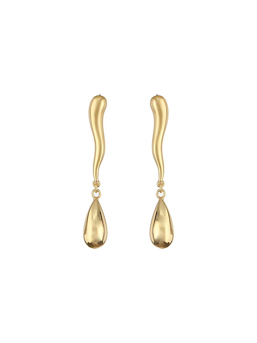 Anti-Tarnish 18k Gold Plated Elegant Water Drop Minimalist Drop Earrings