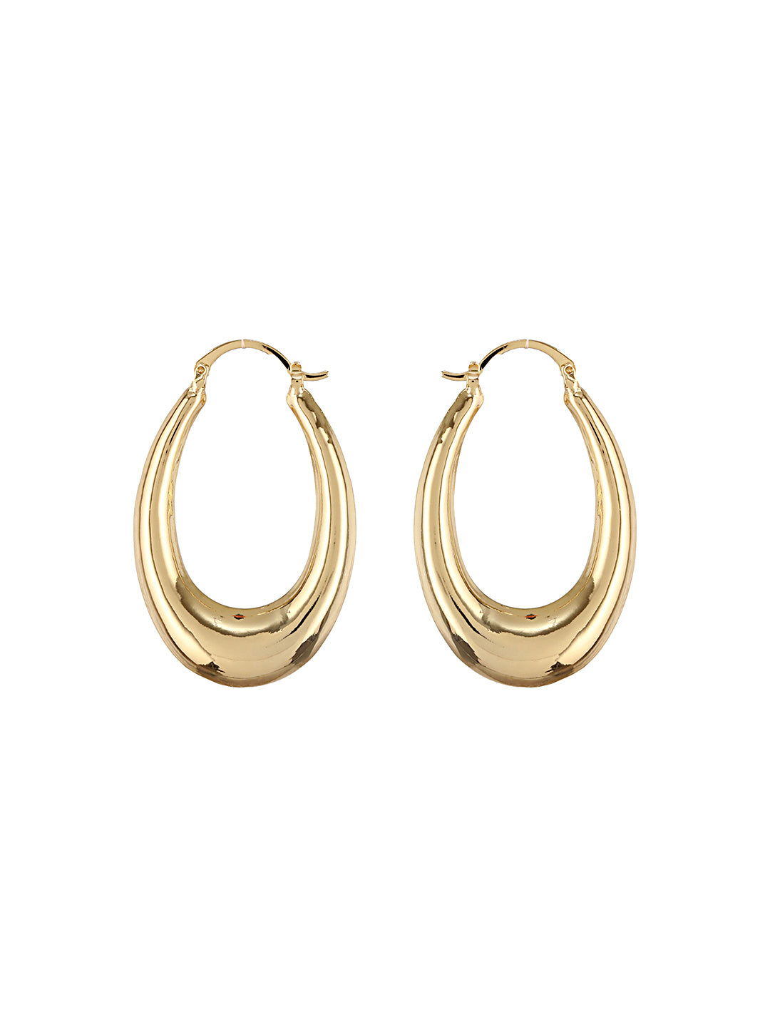 Anti-Tarnish Gold Plated U -Shaped  Chunky Hoop Earrings