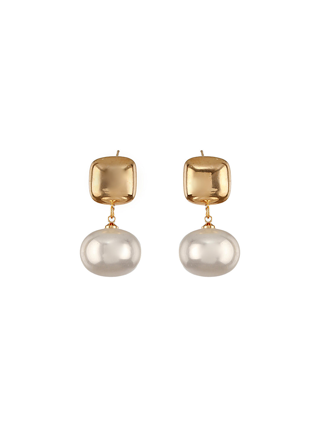 Anti-Tarnish Gold Plated Pearl Drop Minimal Trendy earrings