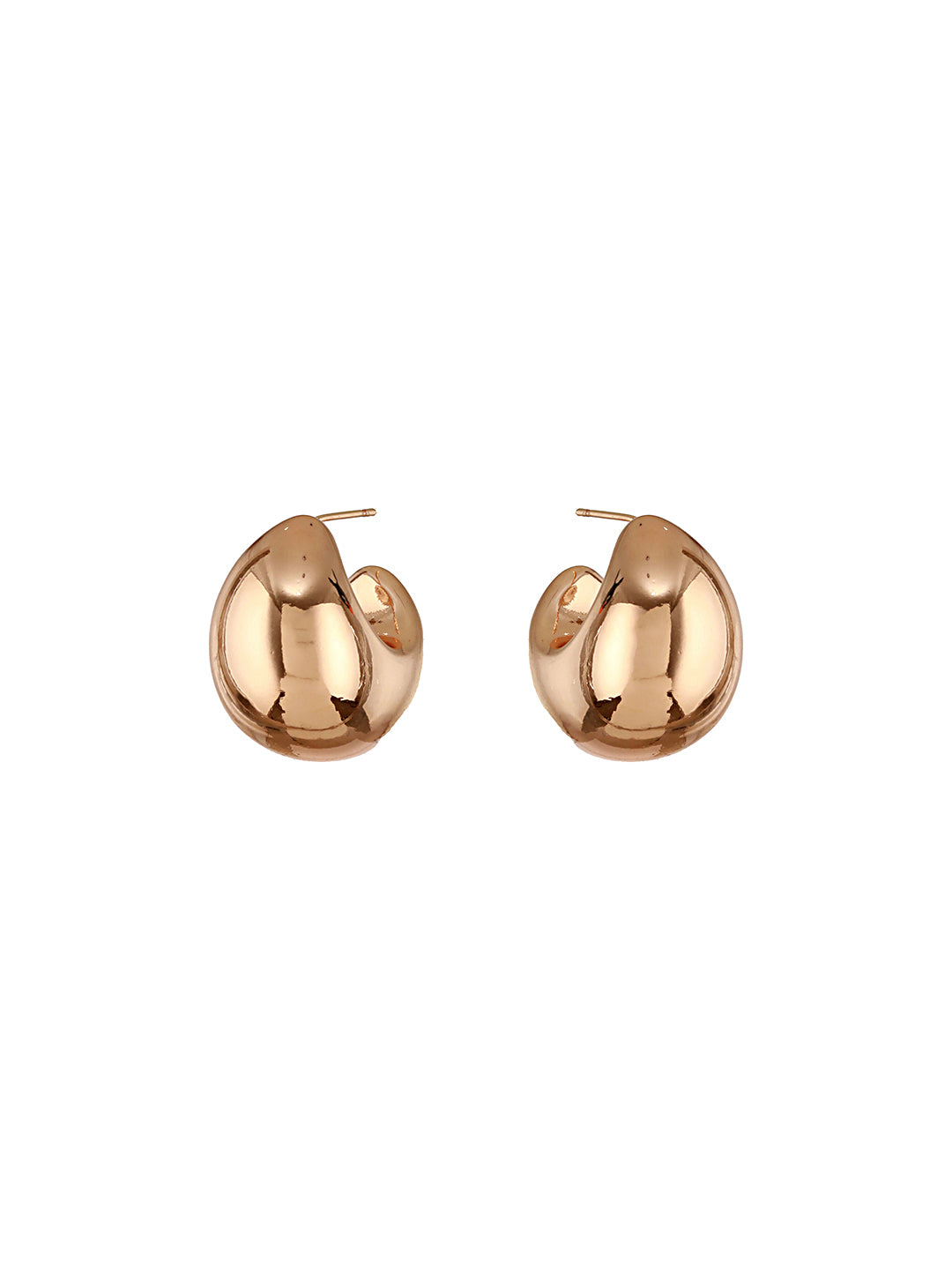 Anti-Tarnish Rose Gold Plated Dome Shaped Statement Studds Earrings